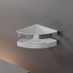 Корзина угловая AC, двухъярусная, хром/белая, ST-AC2757-CR