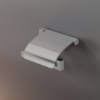 Держатель для туалетной бумаги CUBE, с крышкой, хром, LUX-CUBE511-CR