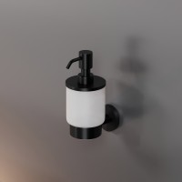 Дозатор для жидкого мыла ROUND, матовый черный, LUX-RND310-BM
