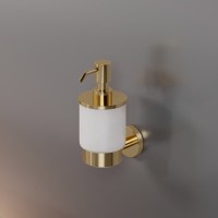 Дозатор для жидкого мыла ROUND, золото, LUX-RND310-GL