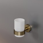 Стакан для зубных щеток ROUND, бронза, LUX-RND110-BR