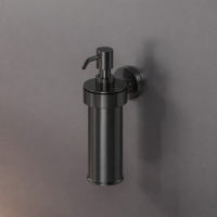 Дозатор для жидкого мыла ROUND, высокий, оружейная сталь, LUX-RND311-GM