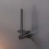 Держатель для туалетной бумаги ROUND, вертикальный, оружейная сталь, LUX-RND513-GM