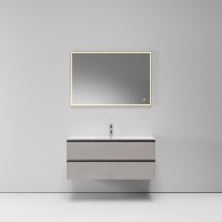 Тумба с раковиной FEEL FREE LOFT, 120x45x53, 2 ящика, керамическая раковина, светлый дуб, ST-Y5L21205C-LACE125C-BMLO