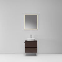Тумба FEEL FREE LOFT для накладной раковины, 60x45x53, 2 ящика, столешница, темный орех, ST-Y5L265-BMDN