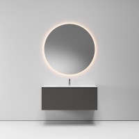 Тумба с раковиной LUCE, 120x45x49, темно-серый матовый, ST-G155-GM