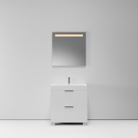 Тумба с раковиной NORMAL, 80x45x87, белый глянцевый, ST-B7L284-BA001-SIP
