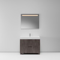 Тумба с раковиной NORMAL, 100x45x87, темное дерево, ST-B7L2104-BA992-SIP