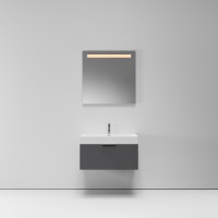 Тумба с раковиной NORMAL, 80x45x46, темно-серый матовый, ST-B3L184-BA008-SIP