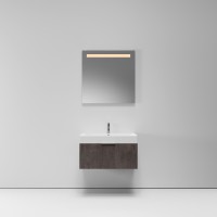 Тумба с раковиной NORMAL, 80x45x46, темное дерево, ST-B3L184-BA992-SIP