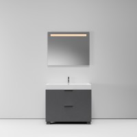 Тумба с раковиной NORMAL, 100x45x87, тёмно-серый матовый, ST-B7L2104-BA008-SIP