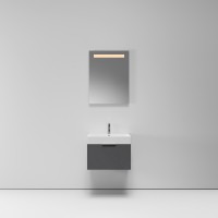 Тумба с раковиной NORMAL, 60x45x46, тёмно-серый матовый, ST-B3L164-BA008-SIP