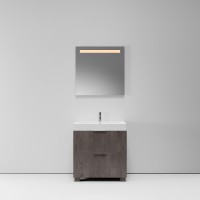 Тумба с раковиной NORMAL, 80x45x87, темное дерево, ST-B7L284-BA992-SIP