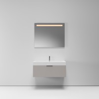 Тумба с раковиной NORMAL, 100x45x46, темно-бежевый матовый, ST-B3L1104-BA007-SIP