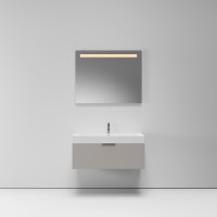 Тумба с раковиной NORMAL, 100x45x46, темно-бежевый глянцевый, ST-B3L1104-BA003-SIP