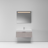 Тумба с раковиной NORMAL, 100x45x46, светлое дерево, ST-B3L1104-BA991-SIP