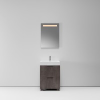 Тумба с раковиной NORMAL, 60x45x87, темное дерево, ST-B7L264-BA992-SIP