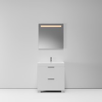 Тумба с раковиной NORMAL, 80x45x87, белый матовый, ST-B7L284-BA005-SIP