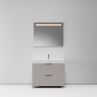 Тумба с раковиной NORMAL, 100x45x87, тёмно-бежевый матовый, ST-B7L2104-BA007-SIP