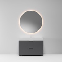 Тумба с раковиной NORMAL, 120x45x87, темно-серый матовый, ST-B7L2124-BA008-SIP