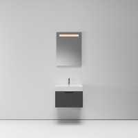 Тумба с раковиной NORMAL, 60x45x46, темно-серый глянцевый, ST-B3L164-BA004-SIP