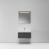 Тумба с раковиной NORMAL, 80x45x46, темно-серый глянцевый, ST-B3L184-BA004-SIP
