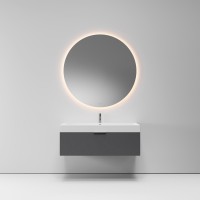Тумба с раковиной NORMAL, 120x45x46, темно-серый матовый, ST-B3L1124-BA008-SIP