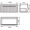 Тумба подвесная STURM Touch ST-TCH1200-WS-WM-R