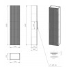 Пенал TOUCH подвесной 400х250х1600, орех, ST-TCHPB4025160-WM-R