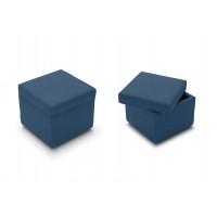 Пуф с контейнером RIMINI, 52x46x52, синяя основа, FE-VEN 005906