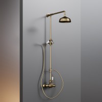 Душевая колонна VICTORIAN 2, с термостатом, бронза, LUX-VICTORIAN2-BR
