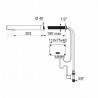 Кран BINOPTIC M3/8", черный матовый, от сети 230/12V 