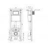 Комплект подвесной безободковый унитаз STURM SFERE, с сиденьем c микролифтом, c инсталляцией STURM с кнопкой смыва AN-KIT-ROUND-CR + SW-SF34057-CR