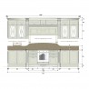 Комплект кухонной мебели с островом Pantheon 49450/2