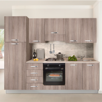 Кухонный комплект Eva, 7 предметов, левый разворот, дуб, AEVA25505SX