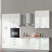 Кухонный комплект Ingrid, 7 предметов, левый разворот, глянцевый белый, AING30002SX