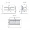 Тумба с раковиной STURM Dressy D4L2125C DR992 + TCC125