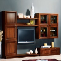 Комплект мебели для гостиной Stern, цвет черный - белый глянец, BSTE27201