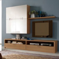 Комплект мебели для гостиной Splash, цвет серая лиственница - белый глянцевый, BSPL24702