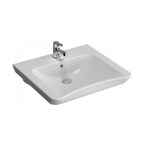 Раковина подвесная WASH BASIN MGN, 60 см, с 1 отверстием под смеситель, перелив, для инвалидов, белая ST-WASHBASIN-MGN