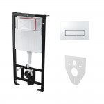 Комплект: Инсталляция для подвесного унитаза AM, с панелью смыва и креплениями к..