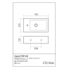 Раковина подвесная STURM Step ST-STEP452512L-TBN