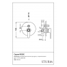 Встраиваемый смеситель для душа STURM Rosie ST-ROS-24090-BR