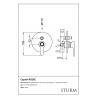 Встраиваемый смеситель для душа STURM Rosie ST-ROS-24090-CR