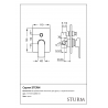 Встраиваемый смеситель для душа STURM Stern ST-STE-64090-CR