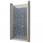 Душевая дверь в нишу PUERTA, 90x190, профиль золото, стекло с декором, ST-PUER09..
