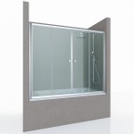 Шторка на ванну REGEN, 150x140, профиль хром, стекло прозрачное, ST-REGE15-NTRCR..