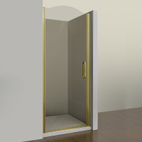 Душевая дверь в нишу SCHICK, 90x207, левая, профиль бронза, стекло прозрачное, LUX-SCHI09-LTRBR