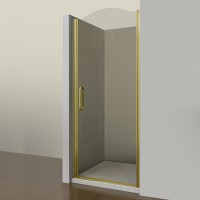 Душевая дверь в нишу SCHICK, 80x207, правая, профиль бронза, стекло прозрачное, LUX-SCHI08-RTRBR