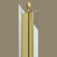 Декоративный наконечник для профиля душевых ограждений SPITZE, цвет бронза, LUX-SPITZE-BR